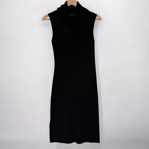 bcbg black sweater dress Womens Medium BCBGMaxazria Black Vneck Sweater Dress